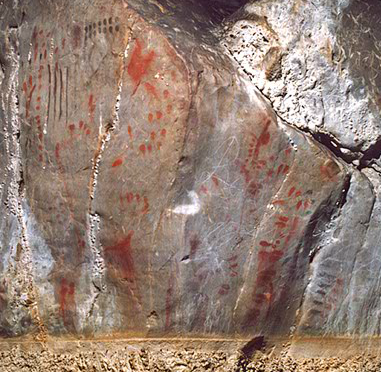 niaux cave, palaeolithic "sign posts"