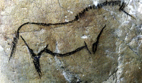 niaux cave - clastres network - horse
