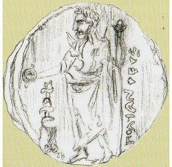 cyrene stater of pytheas found 1959 dated  322-313BC