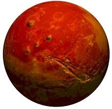 Planet Mars Valles Marineris Olympus volcanoes