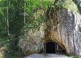 entrance to hohle fels cave swabian jura