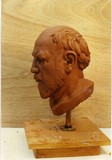 Alfred de Grazia, bust by Evelio Delgado Gomez of Teneriffe, Spain.