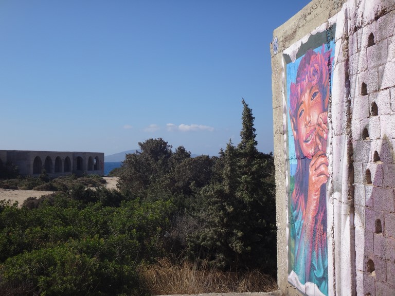WD mural Alyko, Naxos, Greece 2018