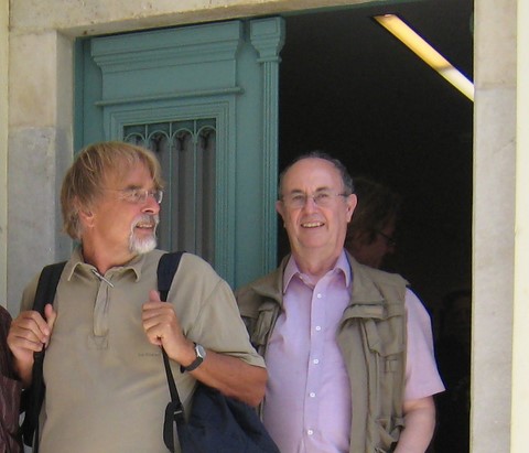 Gunnar Heinsohn and Trevor Palmer at the Conference of Qantavolution in Naxos, 2011