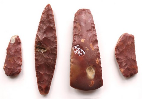 tools of red flint from Heligoland